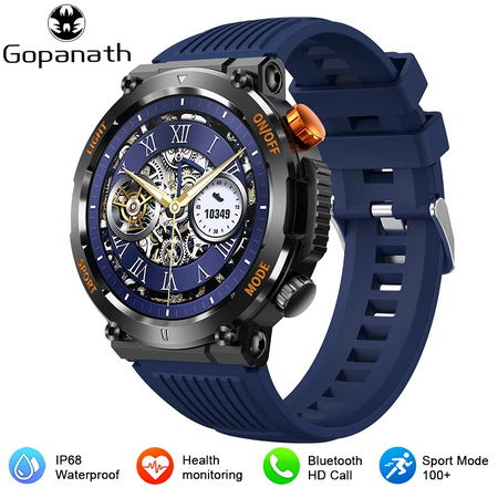 2023 New LED Lights Compass Watch For Men Smart Watch Sports Fitness IP67 Waterproof Smartwatch Bluetooth Call Full Touch Screen