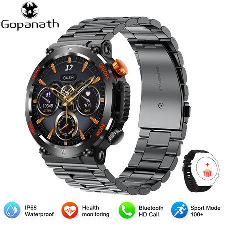 2023 New LED Lights Compass Watch For Men Smart Watch Sports Fitness IP67 Waterproof Smartwatch Bluetooth Call Full Touch Screen