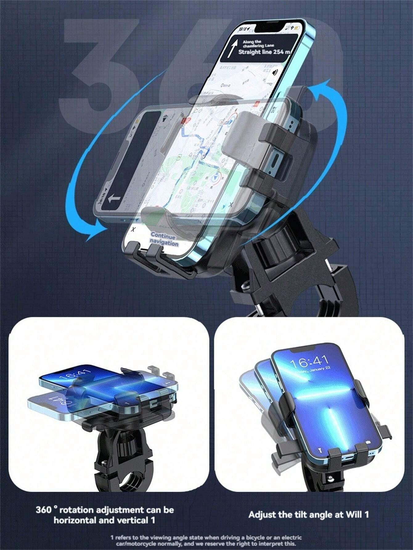 Multicolour Quick-Lock Electric Bike and Motorcycle Phone Holder