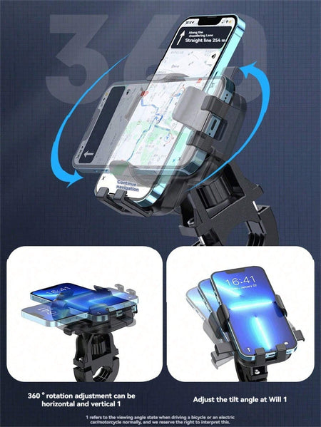 Multicolour Quick-Lock Electric Bike and Motorcycle Phone Holder