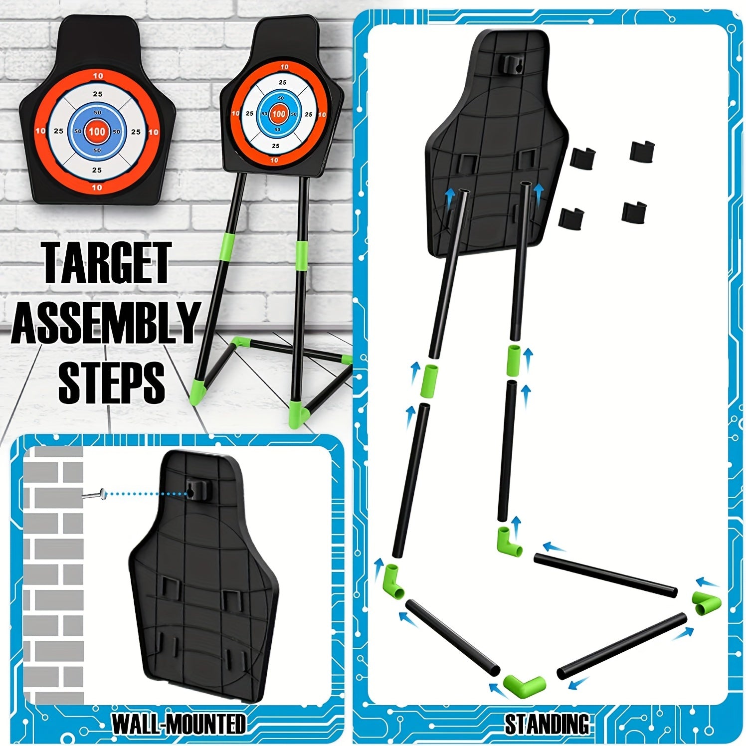 Kids LED Light Bow And Arrow Toy Set - 2 Bows, 20 Suction Cup Arrows, Target