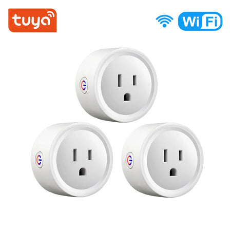 20A Tuya WiFi Smart Plug Socket US Wireless Outlet with Power Monitor Timer Smart Life APP Control Works with Google Home Alexa
