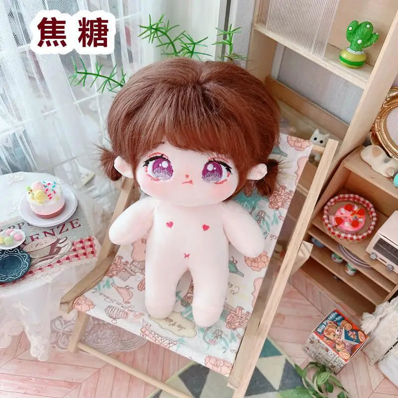 20cm IDol Doll Plush Cotton Star Dolls Kawaii Stuffed Baby Plushies No Attributes Dolls Toys Fans Collection Children Gifts 37 / without skeleton
