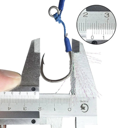 20pairs/bag Saltwater Slow Fast Carbon Hooks Fishing Jig Barbed Hooks  Strong Strength Falling Lure Tackle Device Assistant