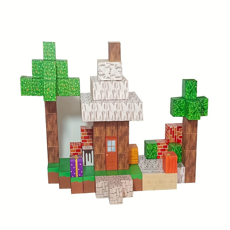 Magnetic Christmas Puzzle Building Blocks Toy Set