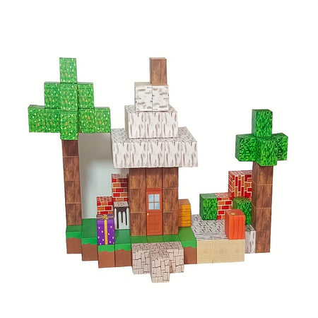 Magnetic Christmas Puzzle Building Blocks Toy Set