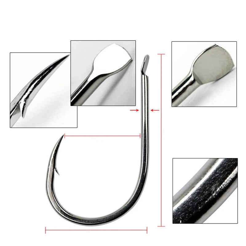 240pcs/box Barbed Fishing Hooks Carp Single Fishihook Set Fly Fishing Accessories Carbon Steel Jig Sea Hook