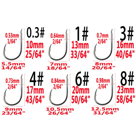 240pcs/box Barbed Fishing Hooks Carp Single Fishihook Set Fly Fishing Accessories Carbon Steel Jig Sea Hook