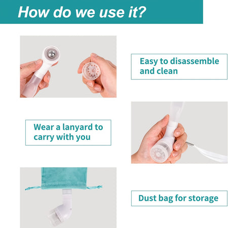 HTDKing PEP Negative Pressure Vibration Breathing Muscle Trainer - Blue