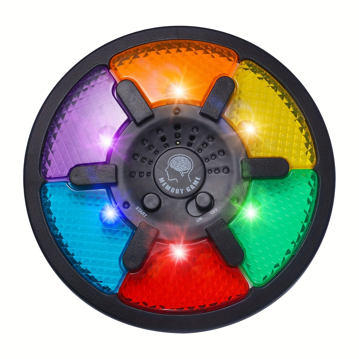 6-in-1 Round Memory Game Machine With Lights And Sounds - Ideal Memory Training Toy Gift