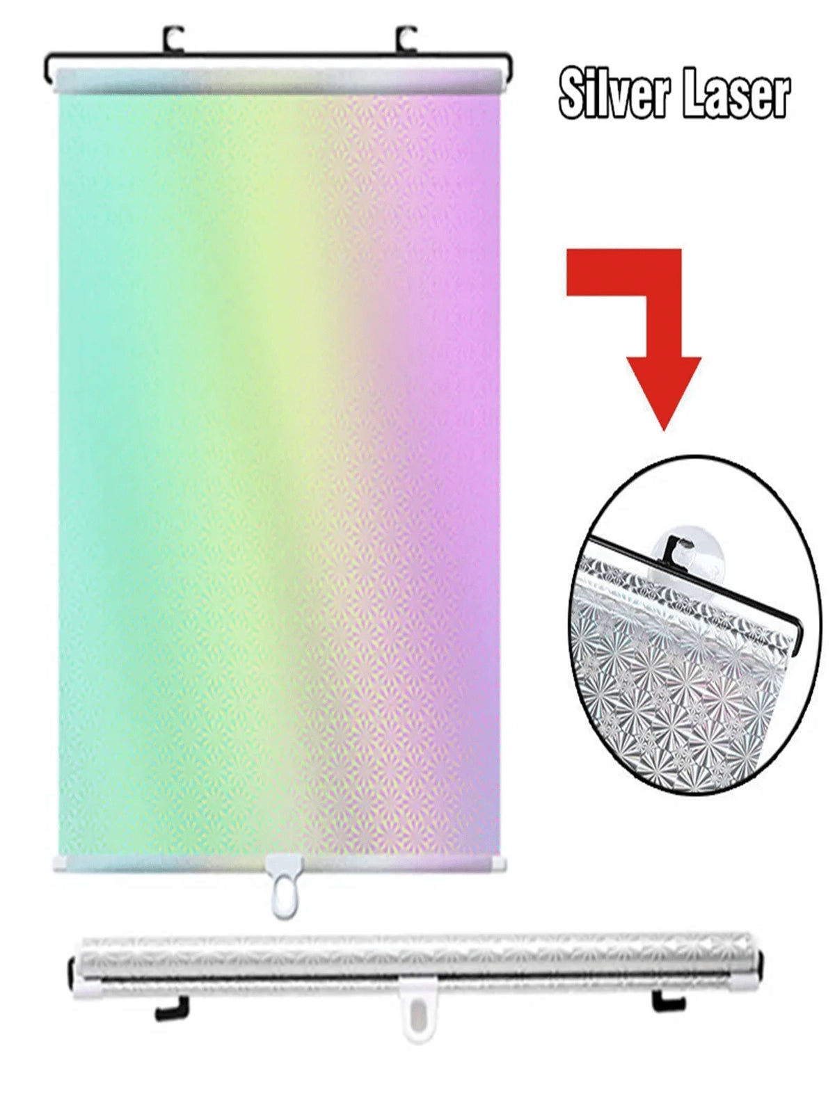 Universal Blackout Roller Blinds - Suction Cup Sunshade for Home and Office