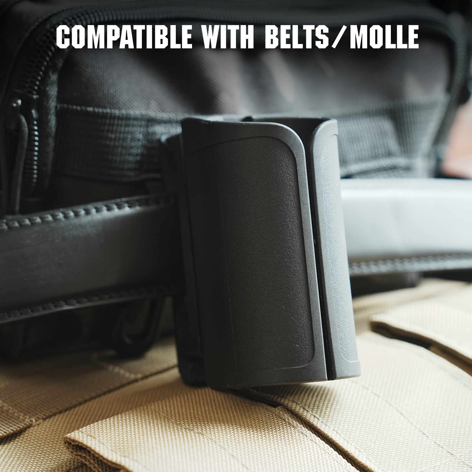 360&deg; Rotating Pepper Spray Holster - Durable Nylon, Tactical, Belt &amp; Molle Compatible