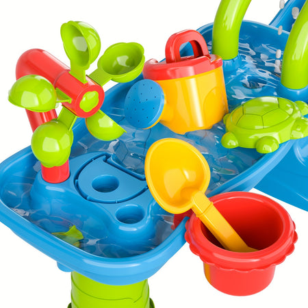 Babyhome Kids' Sand &amp; Water Play Table: Sensory Activity Center - Outdoor Toy For Summer Fun - Great Gift for Ages 3-6