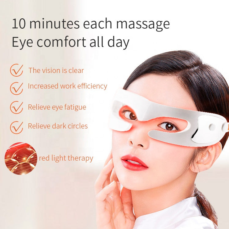 Anti-Wrinkle Heating Red Light Therapy Vibration Relief Eye Bag Wrinkle Removal Electric Massager LED Eye Beauty Mask