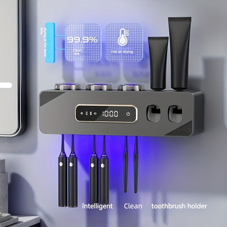 Smart Touchless Toothbrush with Wall-Mounted Drying Rack and Rechargeable Battery
