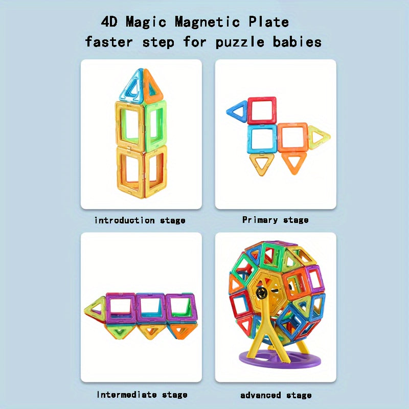 Magnetic Building Blocks Toy - Educational Gift for Kids Over 3 Years Old