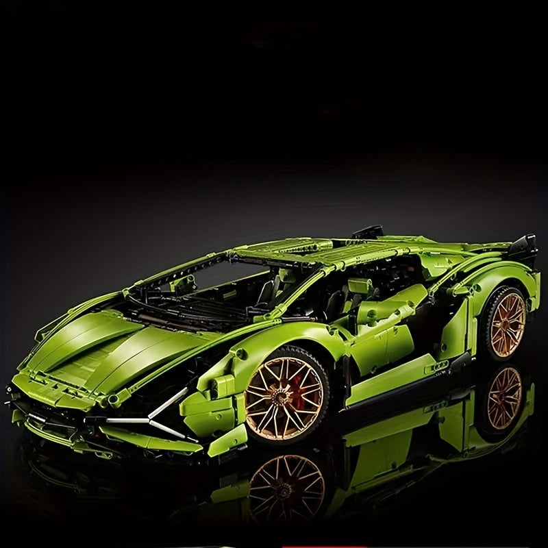 High Difficulty Adult Building Blocks Car Toy Sports Car Model - Ideal for Living Room Decor - Great as Halloween and Christmas Gift