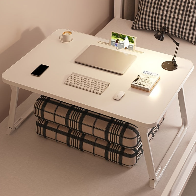 Foldable Bedside Table &ndash; Dual-Purpose Design with Drawer and Cup Holder