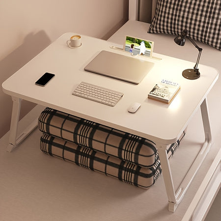 Foldable Bedside Table &ndash; Dual-Purpose Design with Drawer and Cup Holder
