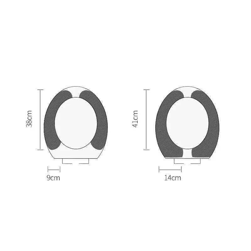 2Pc/set Reusable Warm Flannel Toilet Sticker Toilet Seat Covers Washable Toilet Seat Filling Bathroom Mat Seat Cover Universal