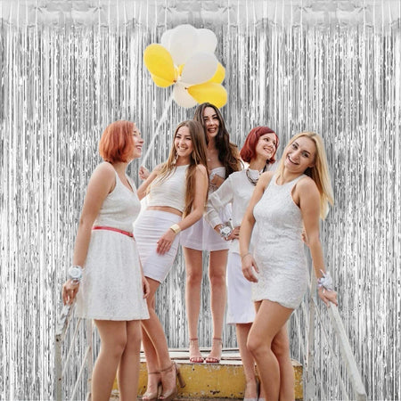 2Pcs 2m Tinsel Curtain Party Decoration Background