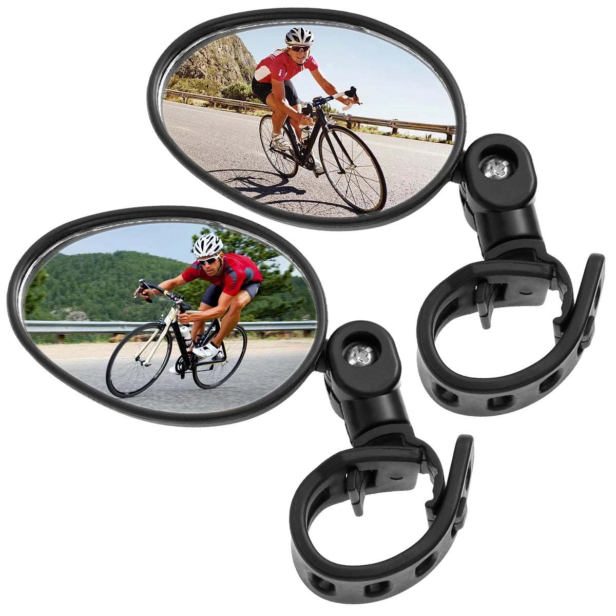 2Pcs Car Rearview Mirrors 360&amp;deg; Blind Spot Mirror Adjustable Rotatable Convex Wide-angle Clear Rearview Safety Mirror Accessories D 2pcs