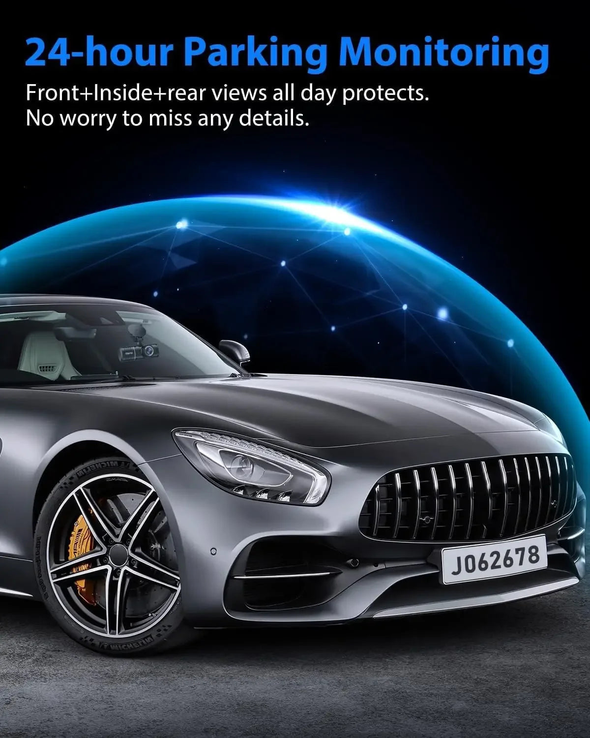 3 Channel Dash Cam Front Inside Rear Three Way Car Dash Camera 1080P HDR Lens With IR Night Car video recorder car accessories