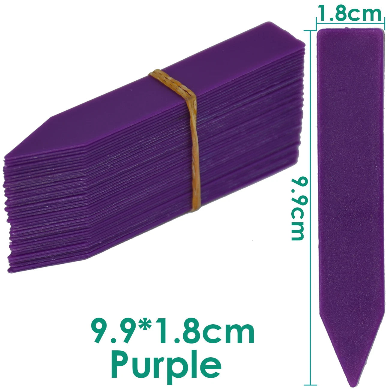 30-100pcs Garden Re-usable Plant Labels Waterproof T-type Sign Tags Plastic Markers Record Plate Flower Vegetables Potted Stakes Purple 9.9x1.8cm / 50pcs