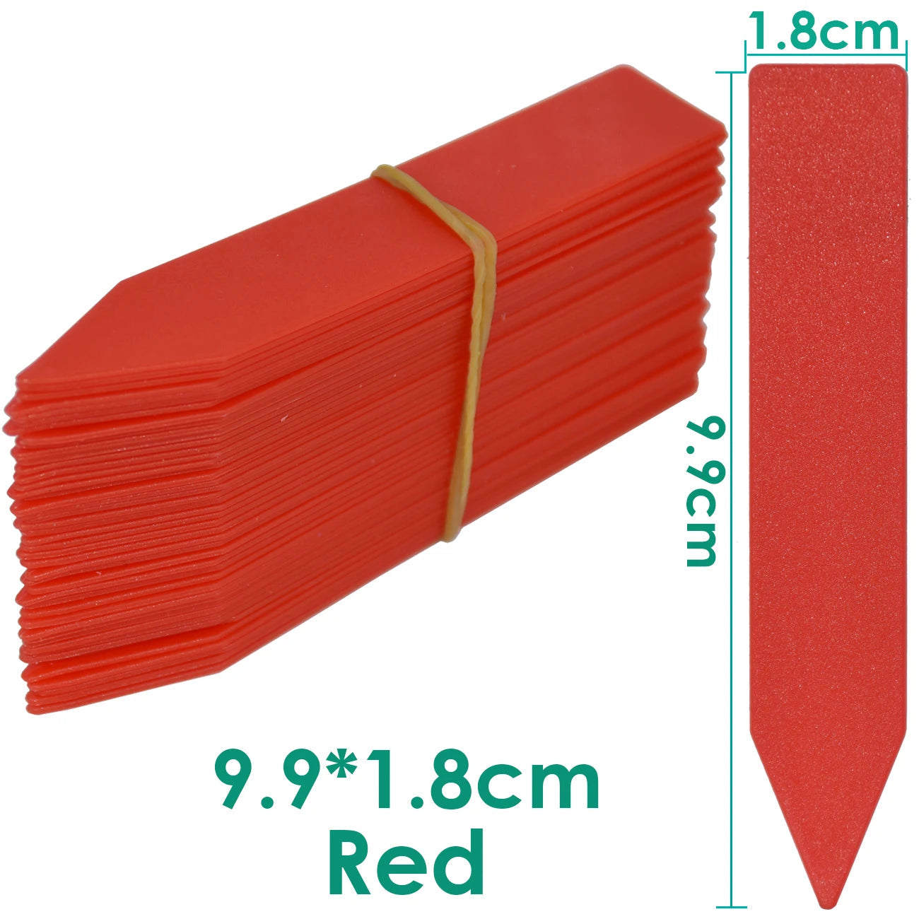 30-100pcs Garden Re-usable Plant Labels Waterproof T-type Sign Tags Plastic Markers Record Plate Flower Vegetables Potted Stakes Red 9.9x1.8cm / 100pcs