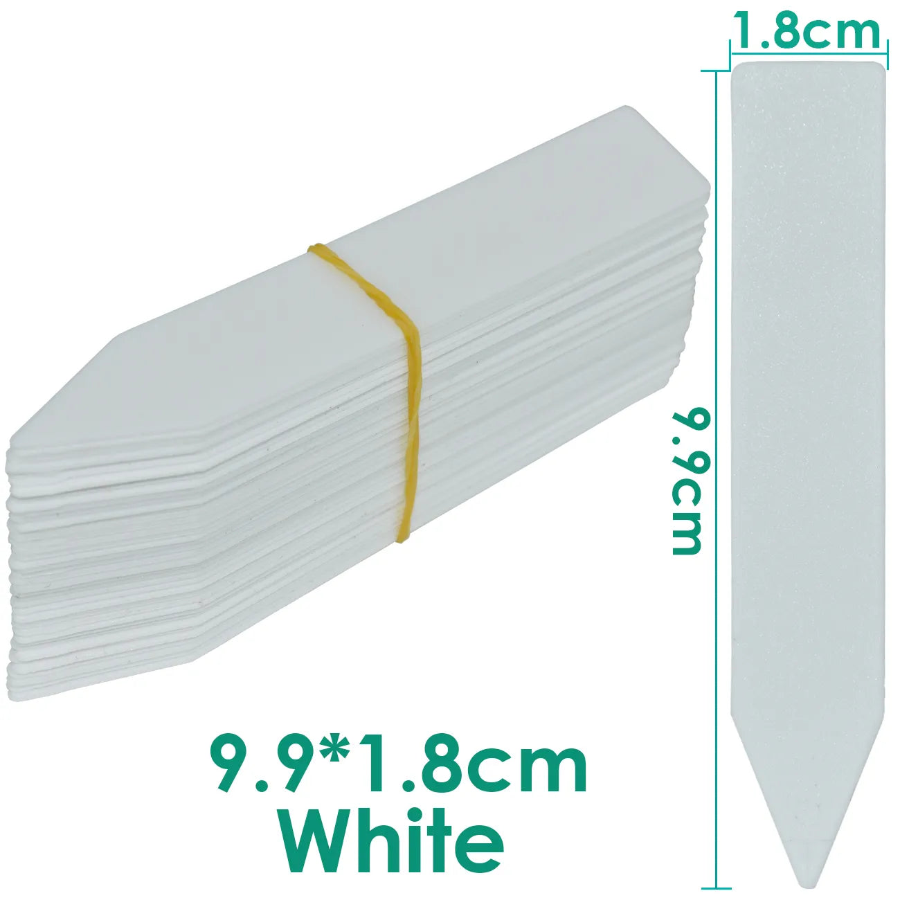 30-100pcs Garden Re-usable Plant Labels Waterproof T-type Sign Tags Plastic Markers Record Plate Flower Vegetables Potted Stakes White 9.9x1.8cm / 100pcs