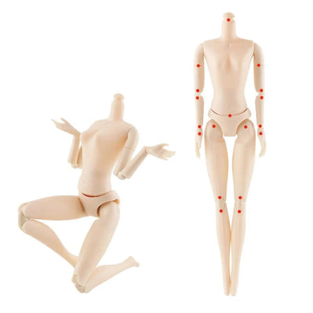 30cm African Doll's Body 5/11/13/20 Joints Body Dark Skin Children's Pretty Girl Toy 20 joints White