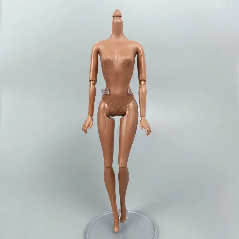 30cm African Doll's Body 5/11/13/20 Joints Body Dark Skin Children's Pretty Girl Toy Dark Brown