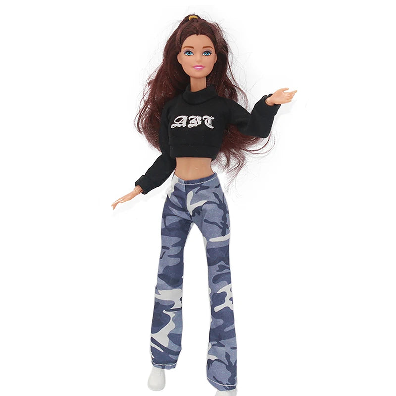 30cm Doll Full Set  with Clothes and Shoes Famale Doll with Clothes Suit Accessories Girls Play House Dress Up Toy WY2-4 / Doll with Clothes