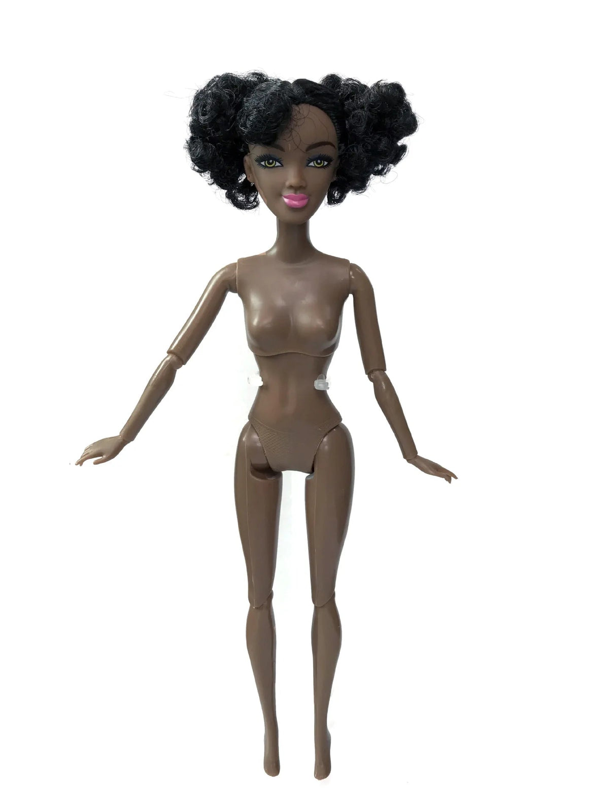 30cm Height Black Dolls Multi-jointed Black Skin African Dolls with Black Hair for Girls Diy Dress Up Toys Black Skin-E