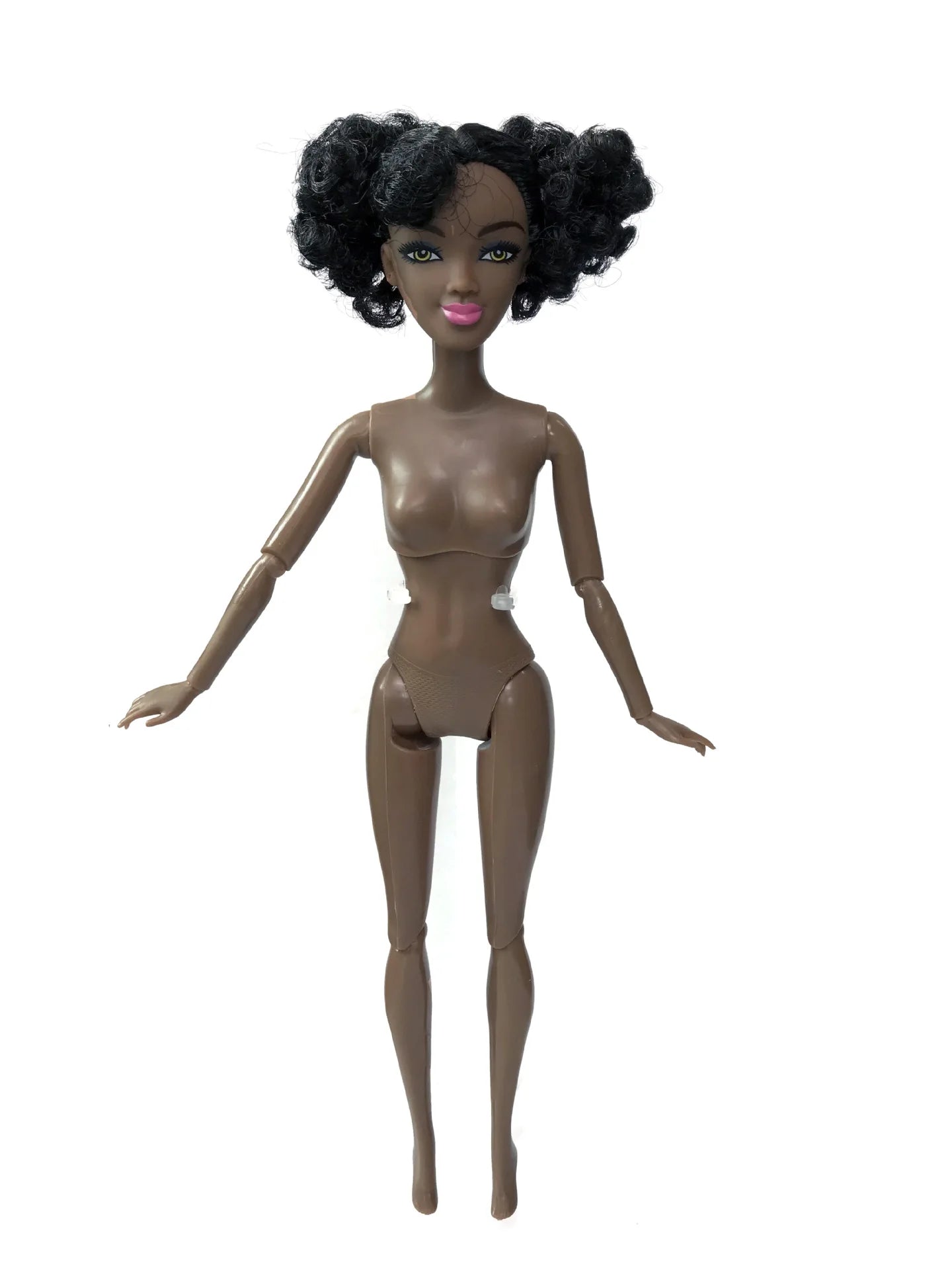 30cm Height Black Dolls Multi-jointed Black Skin African Dolls with Black Hair for Girls Diy Dress Up Toys Black Skin-E