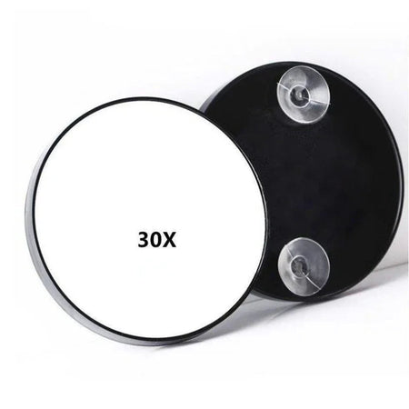 30x Times Magnifying Makeup Mirror Bathroom Suction Cup Black Beauty Mirror Shaving Cleaning Blackheads Round Small Mirror Rose Gold