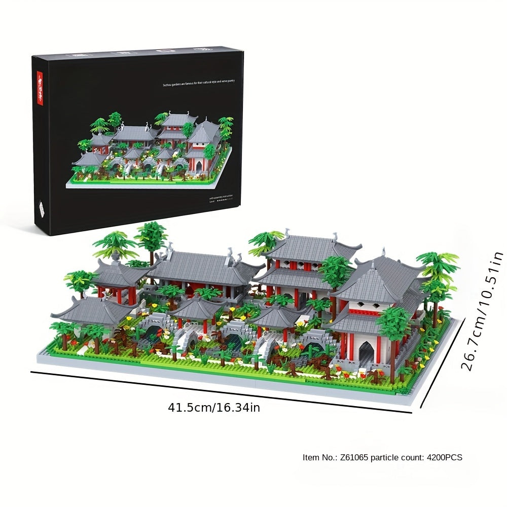 World Landmark Building Landscape Puzzle - 3988/4222/3888pcs + Micro Particle Suzhou Garden 12000pcs Model Castle Educational Toy Kit, Ages 6-8 M2005