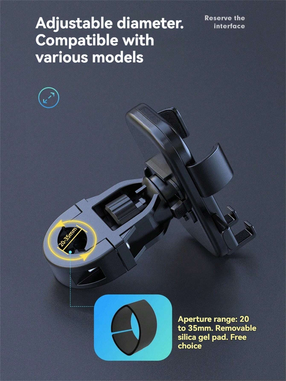 Multicolour Quick-Lock Electric Bike and Motorcycle Phone Holder