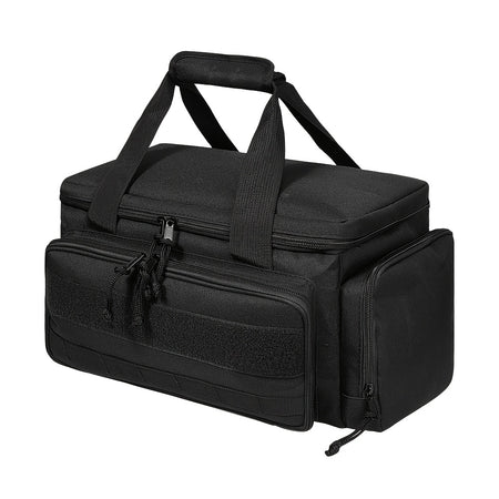 14-Inch Heavy-Duty Tactical Tool Bag with Scratch-Resistant Bottom for Electricians and Craftsmen Black (38.0*22.0*19.0cm)