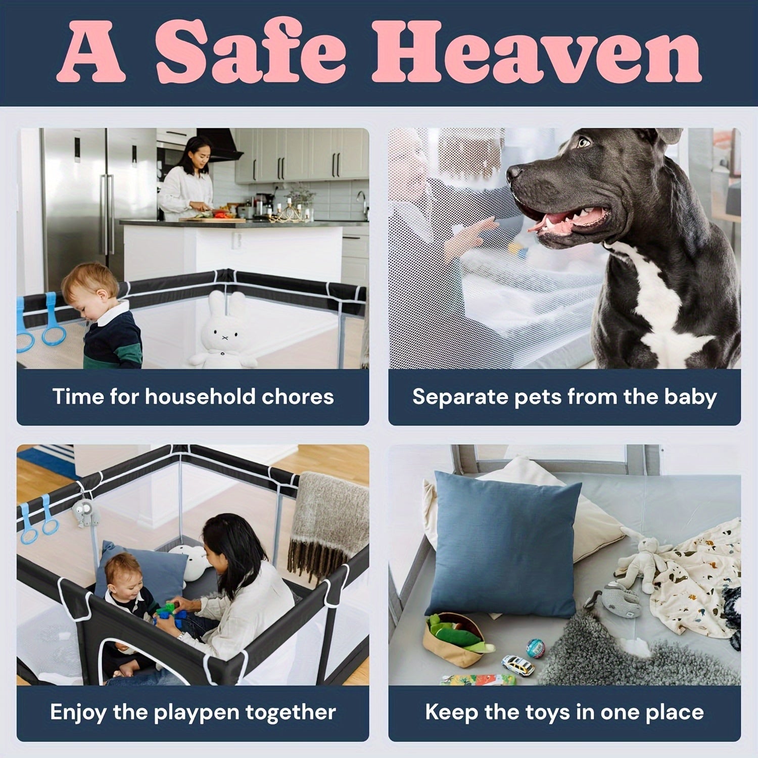 Children's Playpen &ndash; Durable and Safe Indoor Outdoor Enclosure