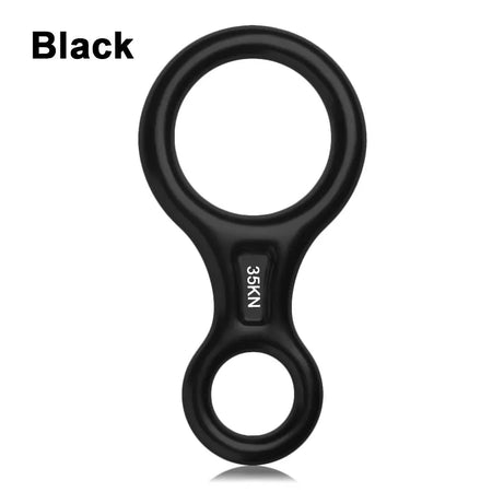 35KN Figure 8 Climbing Descender Set Black