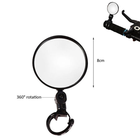 360&amp;deg; Wide-Angle Adjustable Bike Rearview Mirror Single round style