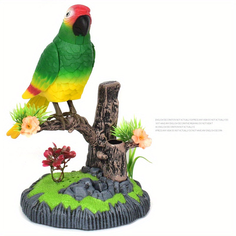 Interactive Voice-Activated Parrot Decoration &amp; Toy 506H