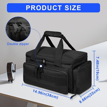 14-Inch Heavy-Duty Tactical Tool Bag with Scratch-Resistant Bottom for Electricians and Craftsmen