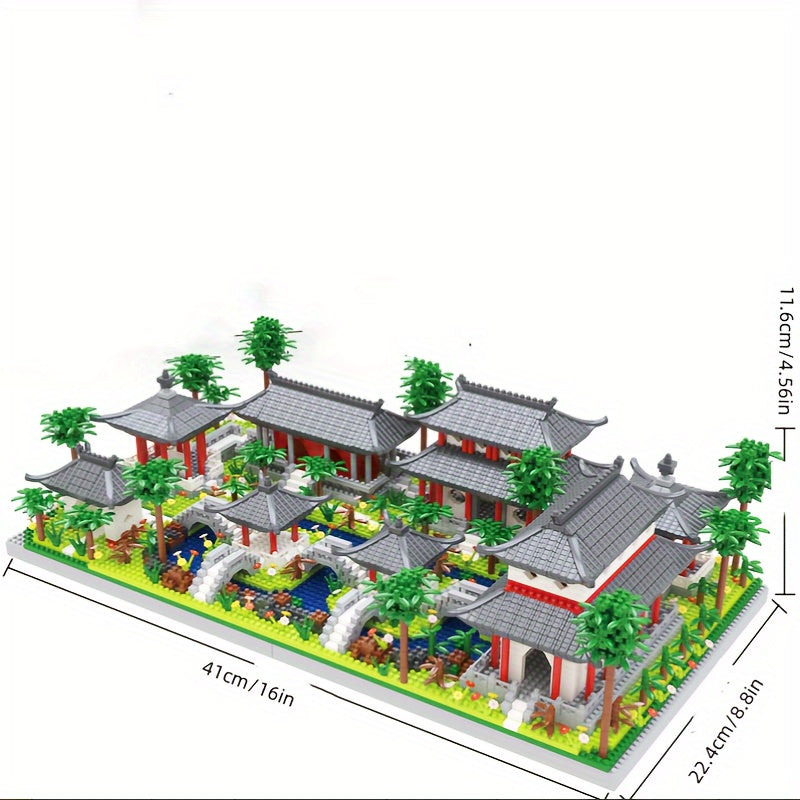 World Landmark Building Landscape Puzzle - 3988/4222/3888pcs + Micro Particle Suzhou Garden 12000pcs Model Castle Educational Toy Kit, Ages 6-8