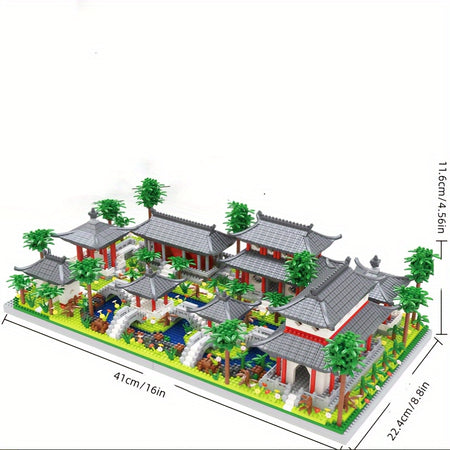 World Landmark Building Landscape Puzzle - 3988/4222/3888pcs + Micro Particle Suzhou Garden 12000pcs Model Castle Educational Toy Kit, Ages 6-8