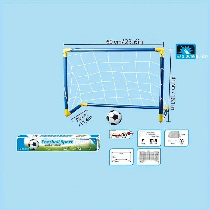 Kids' Portable Soccer Set With Detachable Goal - Interactive Parent-Child Toy - Ages 3-6