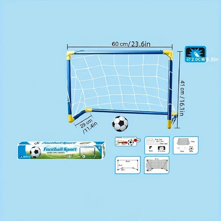 Kids' Portable Soccer Set With Detachable Goal - Interactive Parent-Child Toy - Ages 3-6