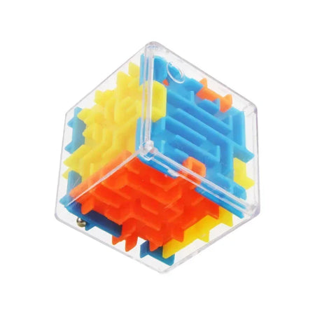 3D Maze Magic Cube Six-sided Transparent Puzzle Speed Cube Rolling Ball Magic Cubes Maze Toys For Children Stress Reliever Toys 1Pcs Cube