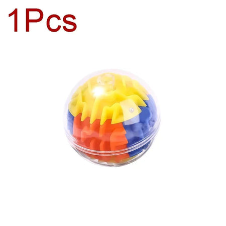 3D Maze Magic Cube Six-sided Transparent Puzzle Speed Cube Rolling Ball Magic Cubes Maze Toys For Children Stress Reliever Toys 1Pcs Round
